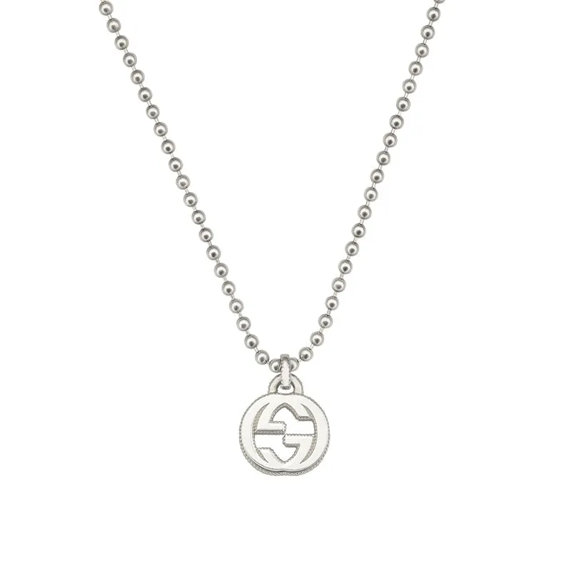 GC Interlocking Sterling Silver Pendant Necklace