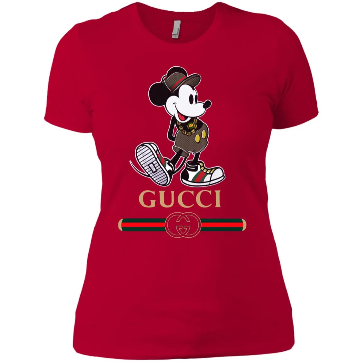 Gucci Mickey Kitty Beauty T-shirt Women Cotton T-Shirt